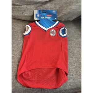 NBA Team Dog Pet Wear Size Large LA Clippers Jersey Red New